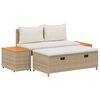 vidaXL Utomhussoffset 4 -Seater 4 st 55 x 30 x 39 cm Beige och kr&auml;mvit