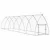 vidaXL H&ouml;nsbur silver 600x105x120 cm galvaniserat st&aring;l