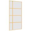 vidaXL Skjutd&ouml;rr guld 102,5x205 cm frostat ESG-glas och aluminium