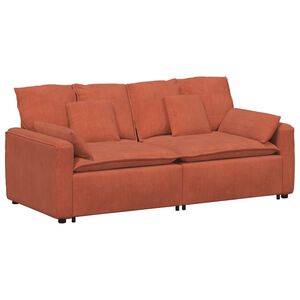 vidaXL Modulsoffa med dynor r&ouml;d orange
