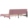 vidaXL Bed Frame with LED without Mattress Pink 200x200 cm Velvet