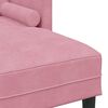 vidaXL Soffset Dammig rosa 173 x 131 x 67 cm Sammet