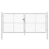 vidaXL Trädgårdsgrind i nät silver 300x125 cm galvaniserat stål