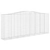 vidaXL Gabion b&aring;gformad 400x50x160/180 cm galvaniserat j&auml;rn