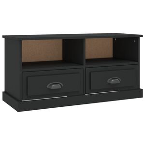 vidaXL Tv-b&auml;nk svart 93x35,5x45 cm konstruerat tr&auml;