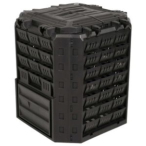vidaXL Tr&auml;dg&aring;rdskompost Svart 71 x 71 x 81,5 cm 100% PP