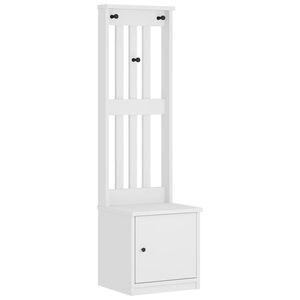 vidaXL Hallgran "SANDNES" vit 45x40x159,5 cm massiv tr&auml; furu