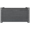 vidaXL Odlingslåda grå 60x31x31 cm massiv furu