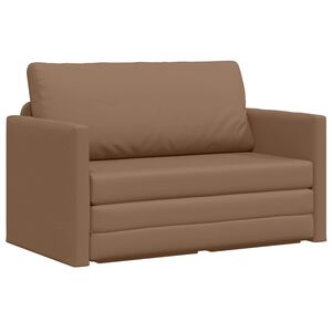 vidaXL Soffs&auml;ng Cappuccino 124 x 71 x 78 cm Konstl&auml;der