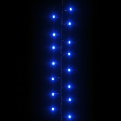 vidaXL Kompakt ljusslinga med 400 LED blå 13 m PVC