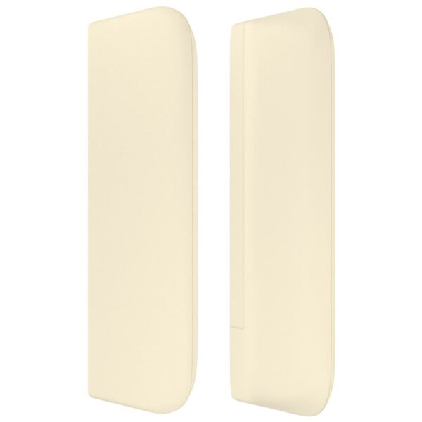 vidaXL S&auml;nggavel med kanter gr&auml;ddvit 183x16x78/88 cm konstl&auml;der