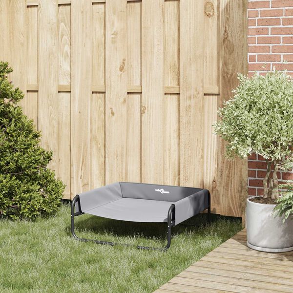 vidaXL Hunds&auml;ng Ljusgr&aring; 70 x 70 x 28,5 cm St&aring;l