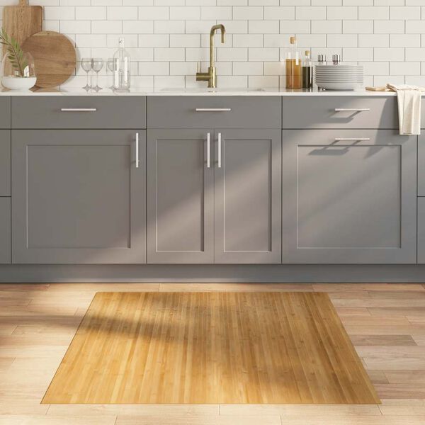 vidaXL Matta rektangul&auml;r naturlig 100x100 cm bambu