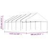 vidaXL Paviljong med tak vit 11,15x5,88x3,75 m polyeten