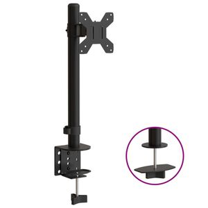 vidaXL Sk&auml;rmf&auml;ste f&ouml;r 4 sk&auml;rmar svart st&aring;l VESA 75/100 mm