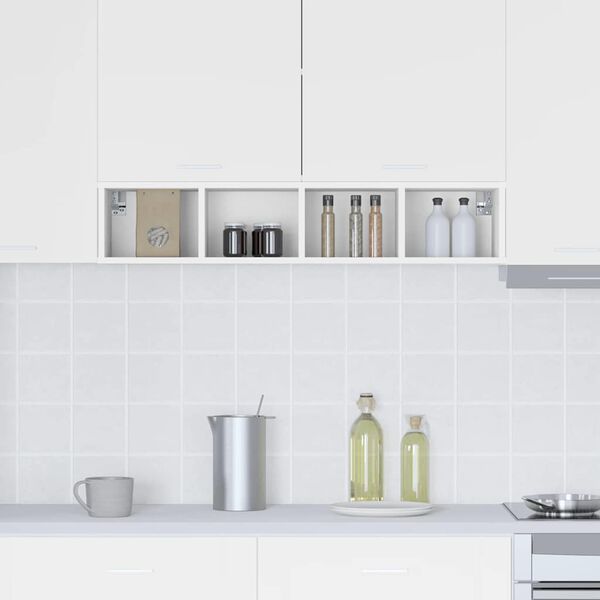 vidaXL H&auml;ngande sk&aring;p Vit 20 x 29,5 x 100 cm Konstruerat tr&auml;