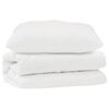 vidaXL T&auml;ckeset med kudde 2 st Vit Mikrofiber