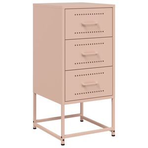 vidaXL S&auml;ngbord rosa 36x39x78 cm st&aring;l