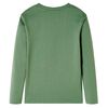 T-shirt med l&aring;nga &auml;rmar f&ouml;r barn ljus khaki 128