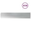 vidaXL Kant f&ouml;r gr&auml;smatta 10 st 20 x 103 cm Galvaniserat st&aring;l Silver