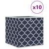 vidaXL Vikbar förvaringslådor 10 st blå 32x32x32 cm non-woven tyg
