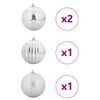 vidaXL Julprydnad Set 4 pcs Silver Plast