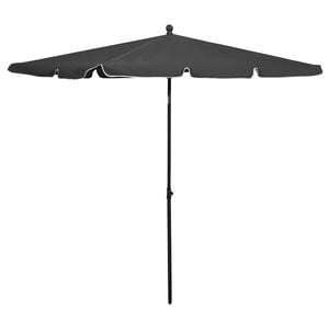 vidaXL Parasoll med st&aring;ng 210x140 cm antracit