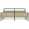 vidaXL S&auml;ngram utan madrass metall sonoma-ek 183x213 cm