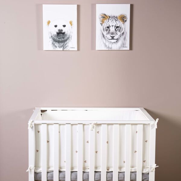 CHILDHOME Oljem&aring;lning guld lejon 30x40cm