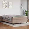 vidaXL Boxspring-s&auml;ngram cappuccino 140x190 cm konstl&auml;der