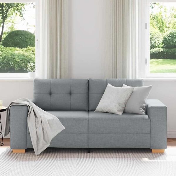 vidaXL Loveseat soffa ljusgr&aring; 180x77x82 cm tyg