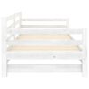 vidaXL Dagbädd utdragbar vit massiv furu 2x(90x200) cm