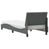 vidaXL Bed with Mattress "Hanko" Dark Grey 90x190 cm Fabric