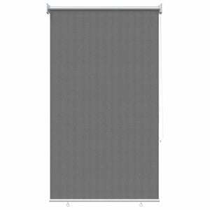 vidaXL Utomhus Rullgardin 90% UV Block Ljusgr&aring; 60 x 140 cm HDPE