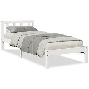 vidaXL S&auml;ngram utan madrass extra l&aring;ng vit 90x220 cm massiv furu