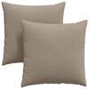 vidaXL Sofakuddar 2 pcs Taupe 60 x 60 cm tyg