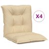 vidaXL Stolsdynor 4 st beige 100x50x7 cm tyg