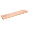 vidaXL Bordsskiva ljusbrun 200x50x(2-4) cm behandlad massiv ek