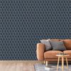 DUTCH WALLCOVERINGS Tapet Geometric bl&aring; och guld