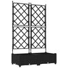 vidaXL Tr&auml;dg&aring;rdsplanterare 2 st Svart 80 x 40 x 125,5 cm PP