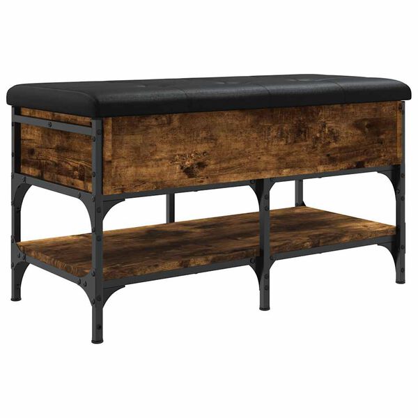 vidaXL Skob&auml;nk r&ouml;kf&auml;rgad ek 82x42x45 cm konstruerat tr&auml;