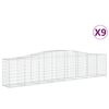 vidaXL Gabioner b&aring;gformade 9 st 400x50x80/100 cm galvaniserat j&auml;rn