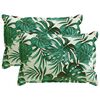 vidaXL Kudde 2 st HOUTEN Bladm&ouml;nster 40 x 60 cm Polyester