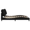 vidaXL Bed Frame without Mattress "Hvar" Black 200x200 cm Fabric