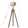 vidaXL Golvlampa massivt mangoträ 97 cm