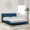 vidaXL Bed Frame without Mattress Blue 160x200 cm Velvet