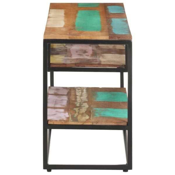 vidaXL TV-b&auml;nk 130x30x45 cm massivt &aring;tervunnet tr&auml;