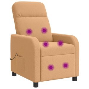 vidaXL Massagef&aring;t&ouml;lj Beige Boucl&eacute;