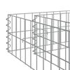 vidaXL Planteringsgabion upphöjd galvaniserat stål 600x100x20 cm