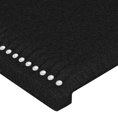 vidaXL Ramsäng med madrass svart 90x190 cm tyg